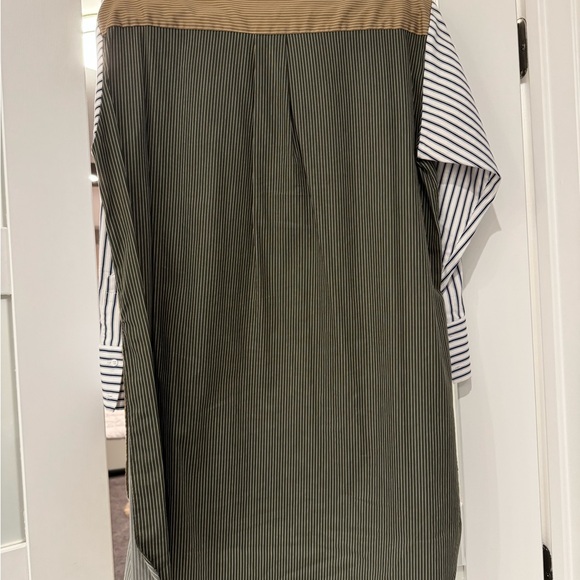 Zara Brown and Gray Striped Oversized Shirt Size M Pre-Loved - Picture 12 of 12